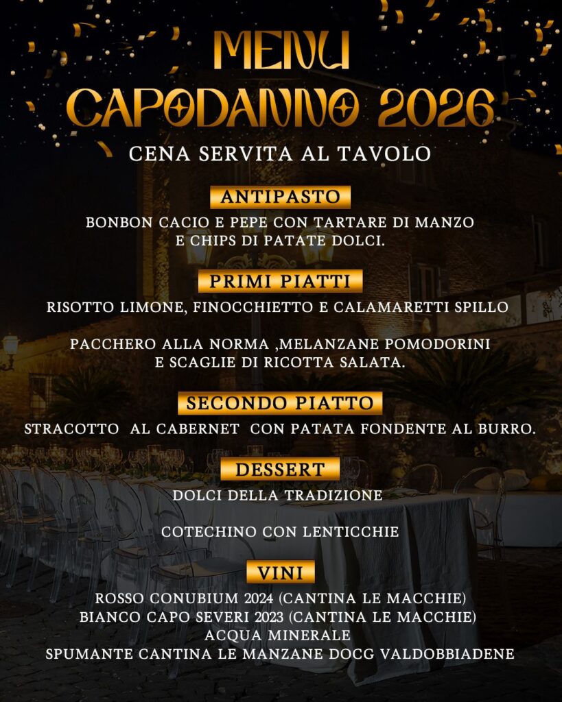 capodanno a roma villa grant menu